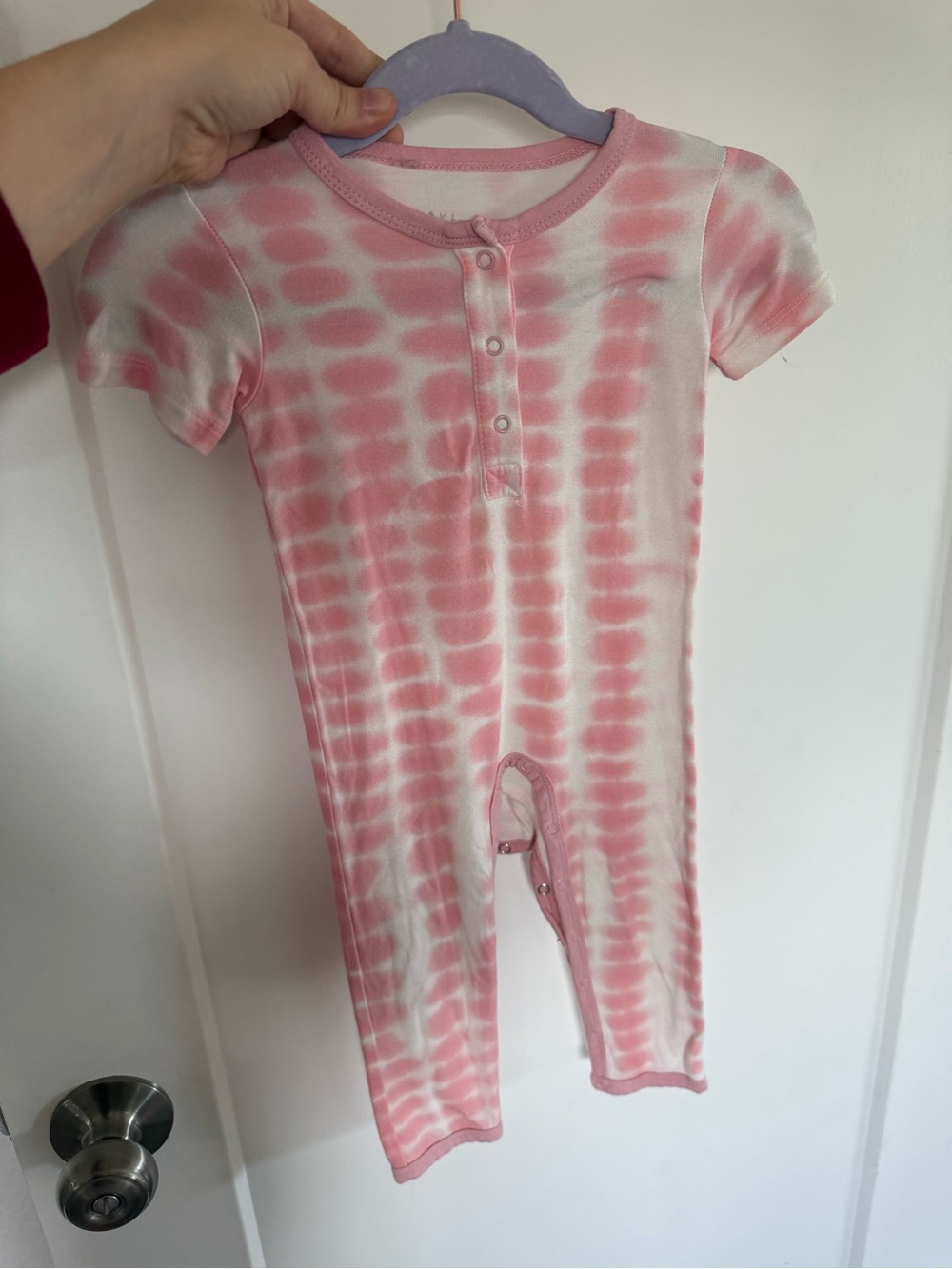 Kyte BABY Pink Tie-Dye Short Sleeve One-Piece